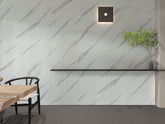 Waterproof White & Grey Slatted Wall Panels – WPC Wood Effect | Fast UK Delivery